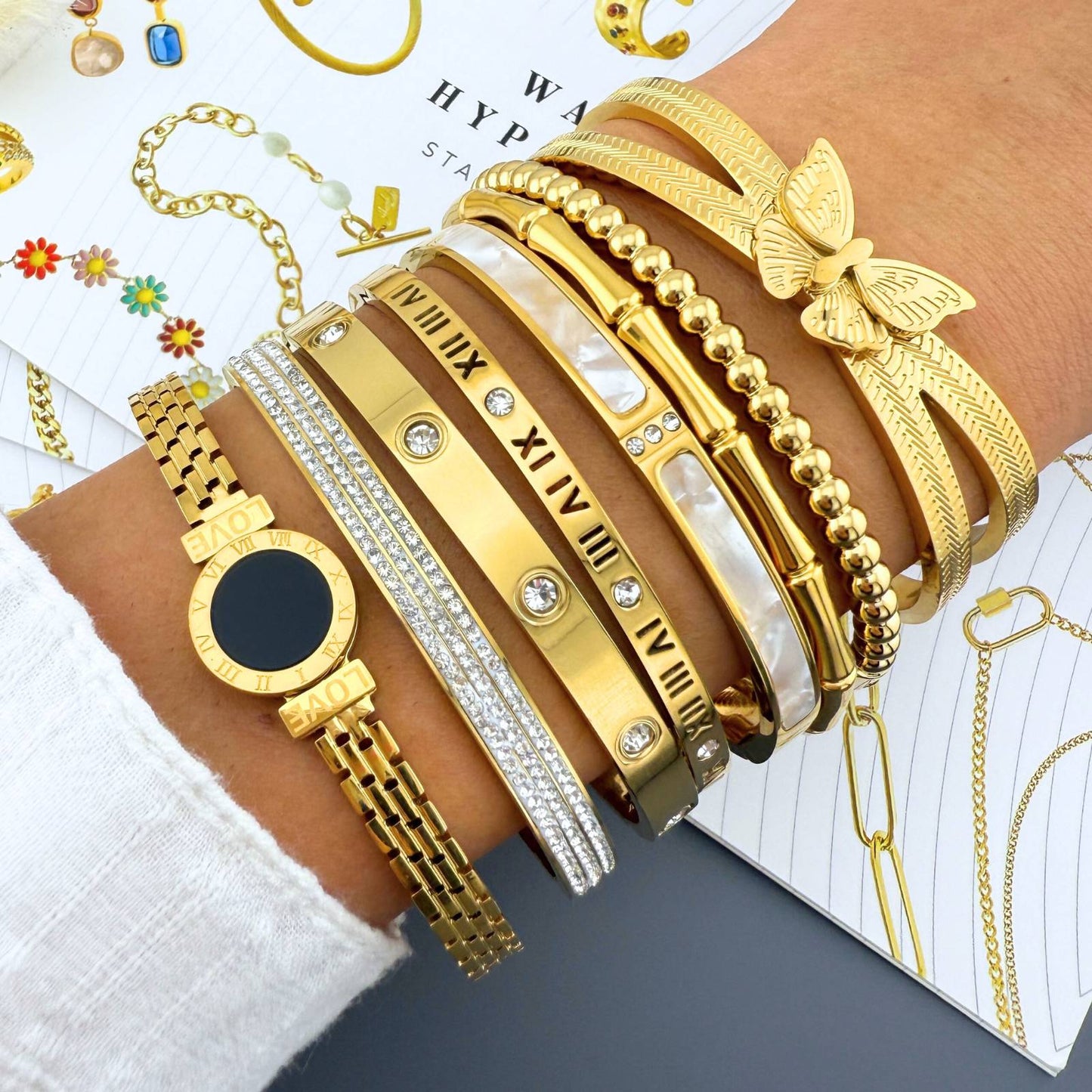 Malia Gold Bangle Bracelet