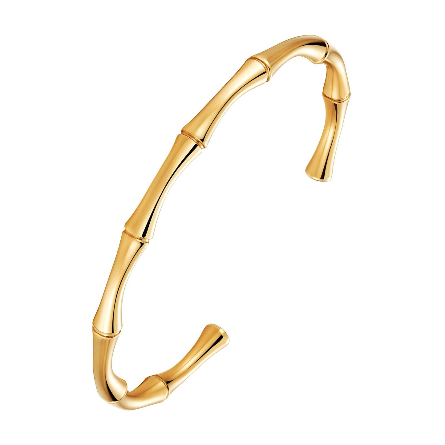 Gold Bamboo Open Bangle