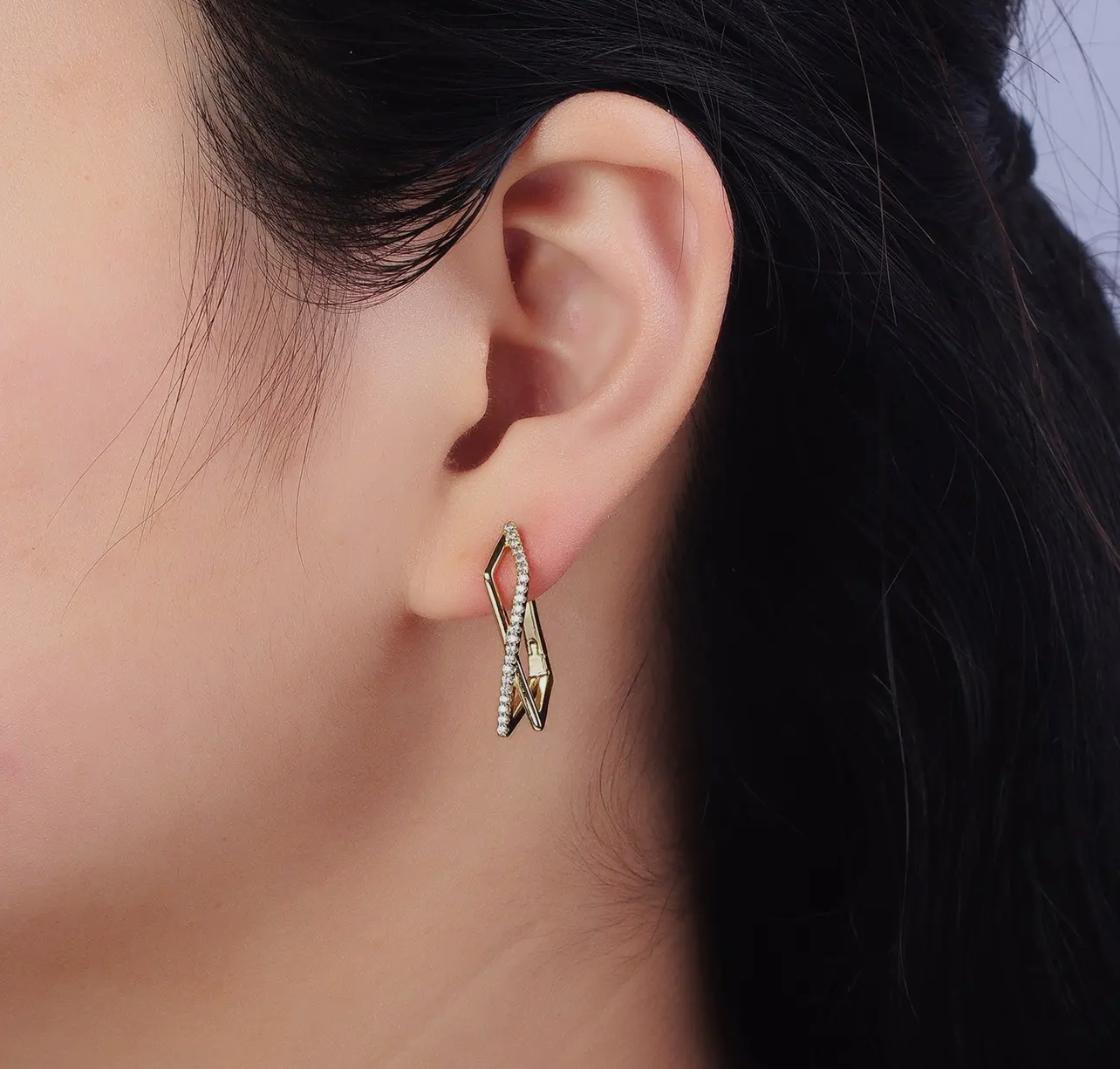 Micro Paved geometric Hoop