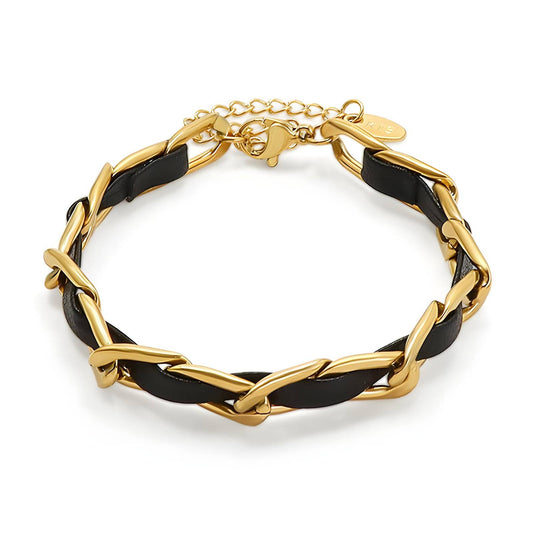 Gold/Black braided bracelet