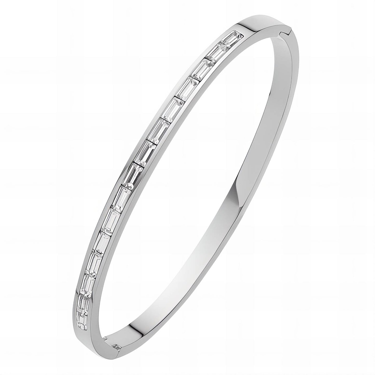 Silvia Structured Clasp Bangle Bracelet