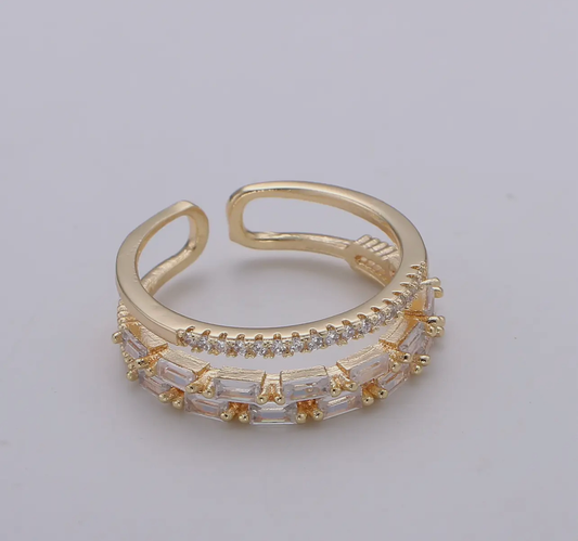 Double Band Adjustable Ring
